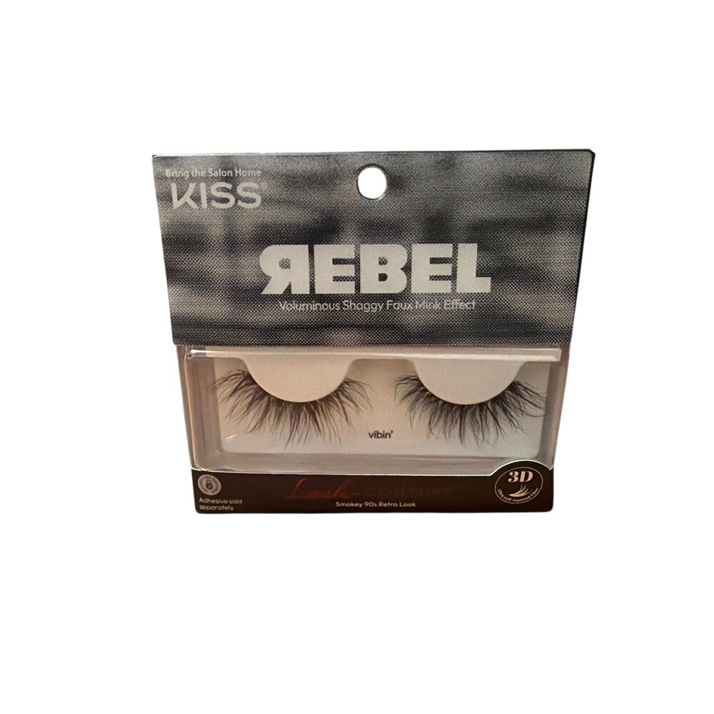 Kiss REBEL Lashes Vibin' Smokey 90s Retro Look New
